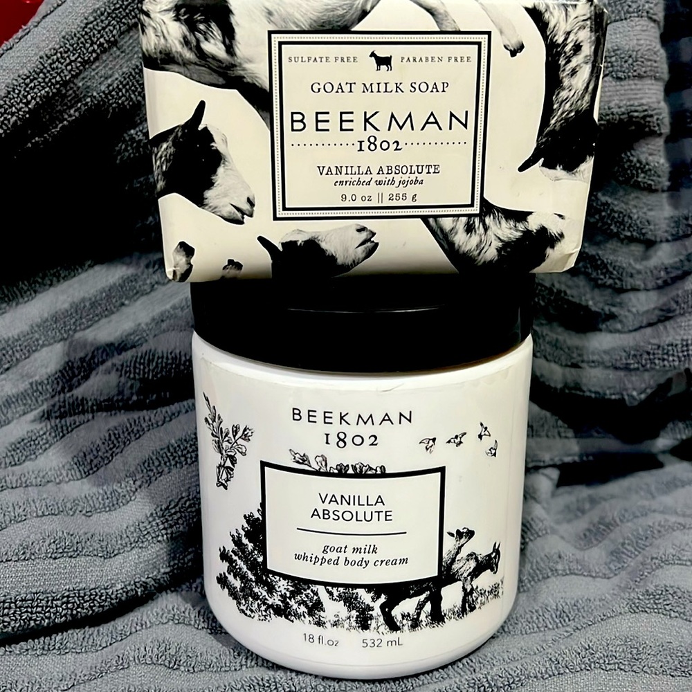 Beekman 1802 Vanilla Absolute Whipped Body Cream and Goat Milk Bar Soap